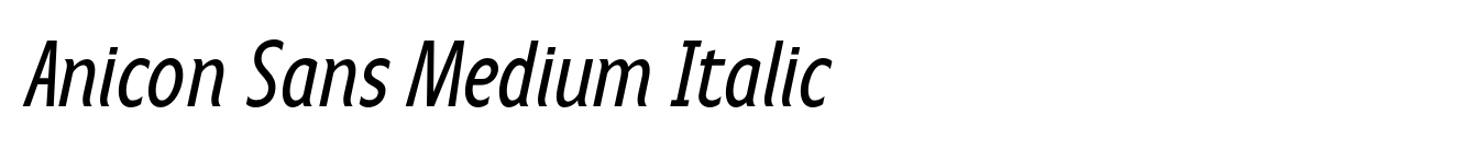 Anicon Sans Medium Italic